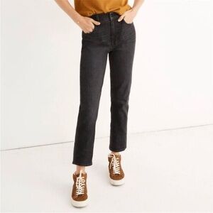 Madewell | Perfect Vintage Crop Jeans High Rise Tapered Charcoal Gray Size 27